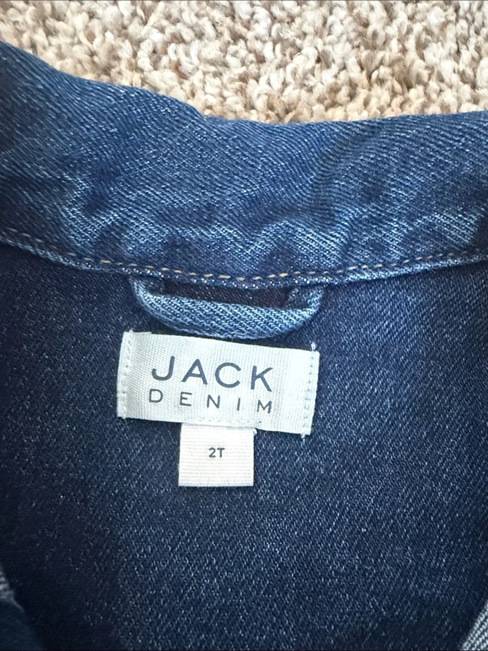 Jamie and Jack Toddler Boys Dark Blue Denim Jacket 2T